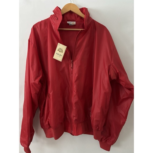 NWT Vintage Izod Club Mens Jacket XXL Red Full Zip Classic Golf Tennis - Picture 1 of 11